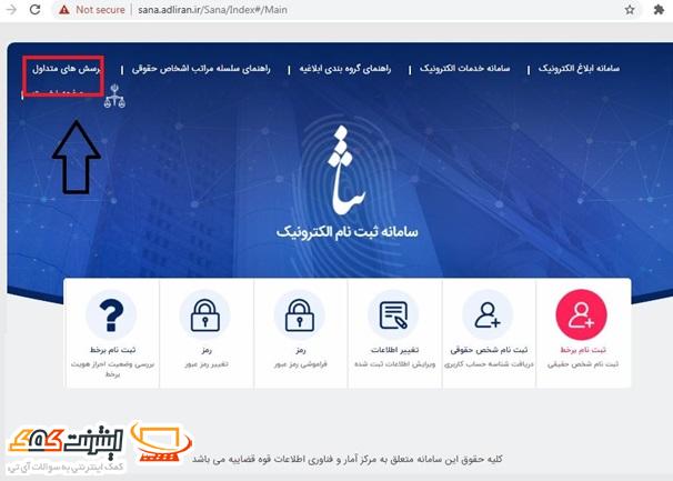 قسمت پرسشهای متداول در سامانه ثنا